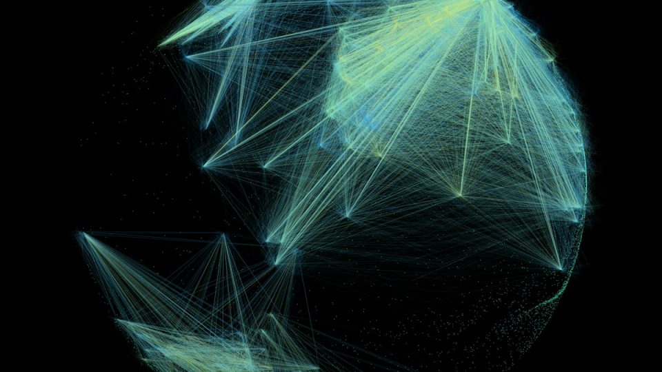 a sphere with a lot of lines in it